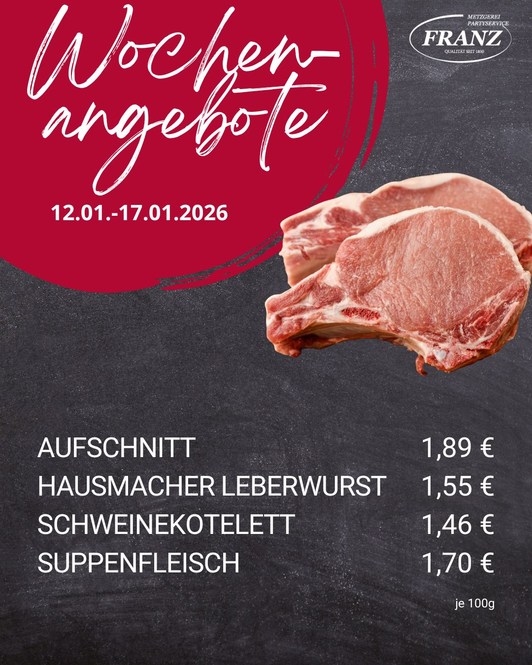 Wochenangebote Metzgerei Frammersbach<br />
