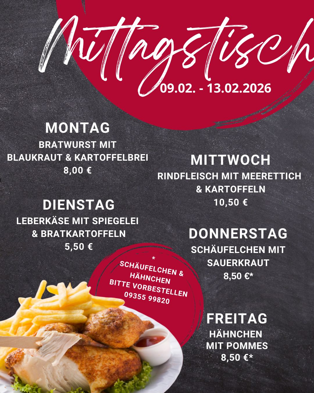 Mittagstisch Frammersbach Lohr Partenstein Spessart