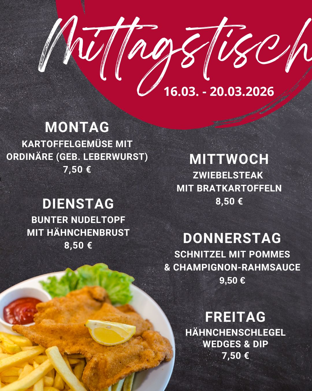 Mittagstisch Frammersbach Lohr Partenstein Spessart