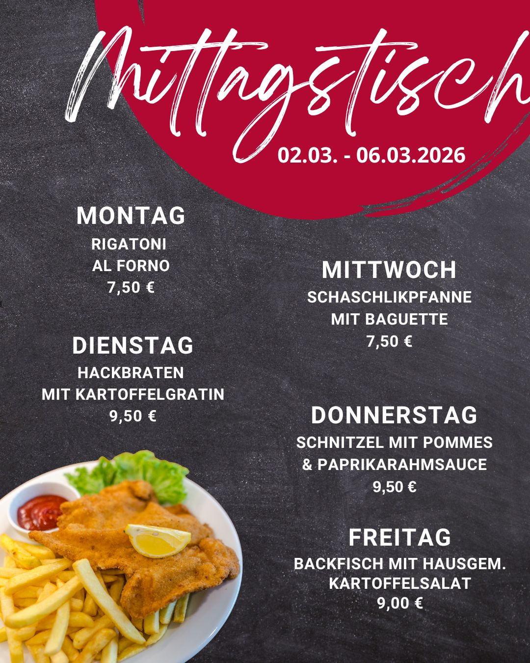 Mittagstisch Frammersbach Lohr Partenstein Spessart