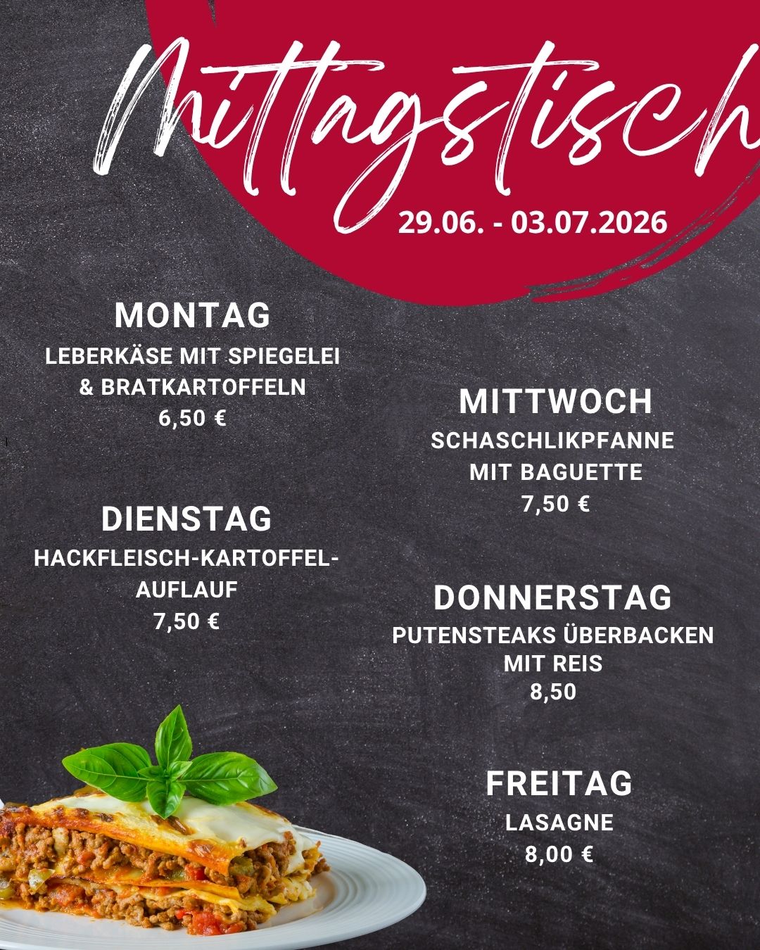 Mittagstisch Frammersbach Lohr Partenstein Spessart