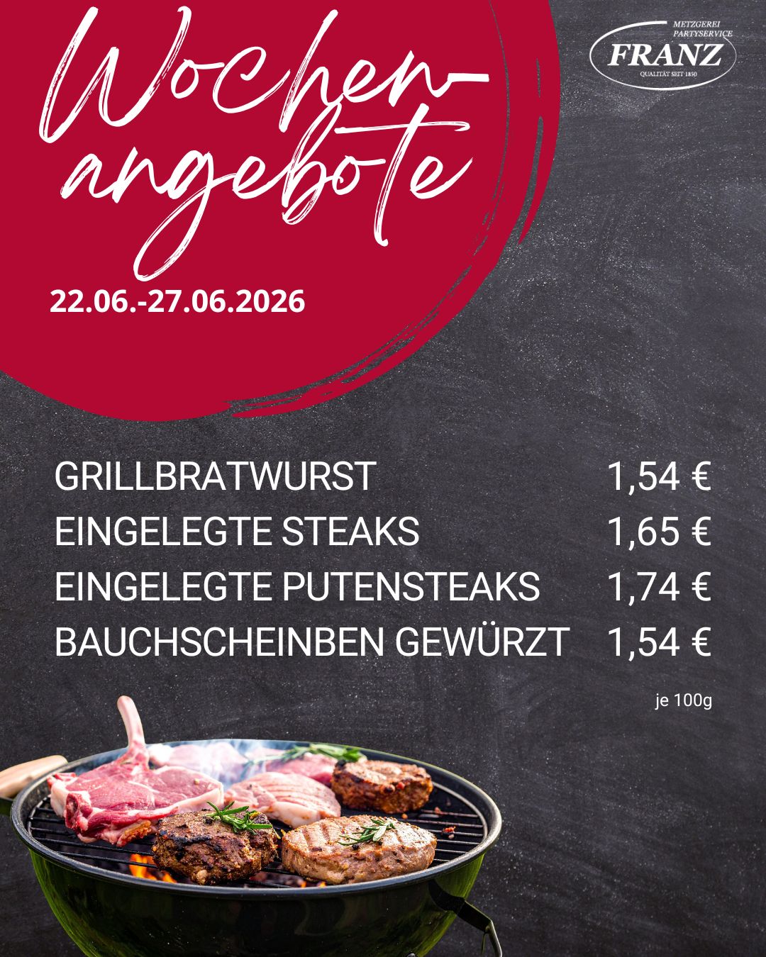 Wochenangebote Metzgerei Frammersbach<br />
