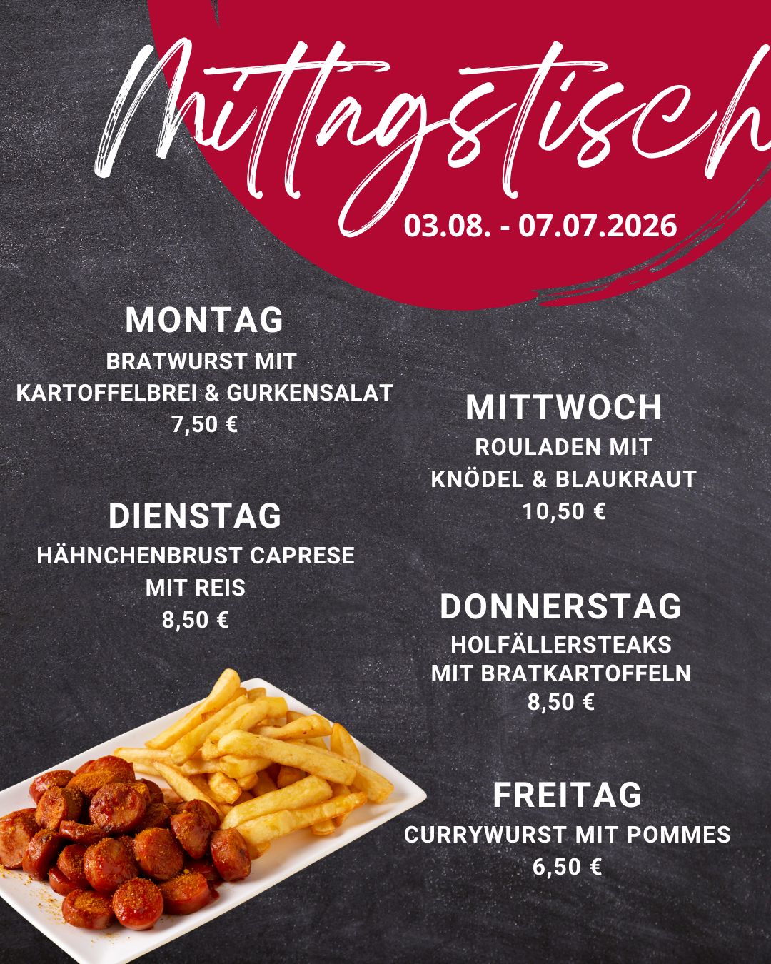 Mittagstisch Frammersbach Lohr Partenstein Spessart
